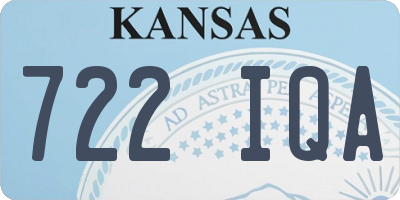 KS license plate 722IQA
