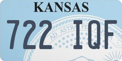 KS license plate 722IQF