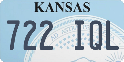 KS license plate 722IQL