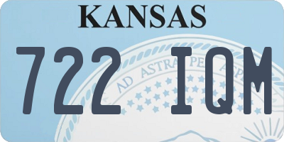 KS license plate 722IQM