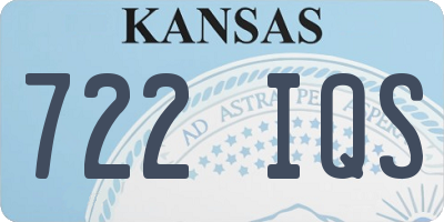 KS license plate 722IQS