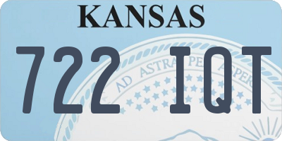 KS license plate 722IQT
