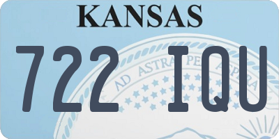 KS license plate 722IQU