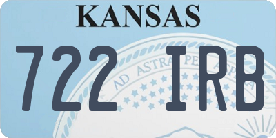 KS license plate 722IRB