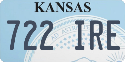 KS license plate 722IRE