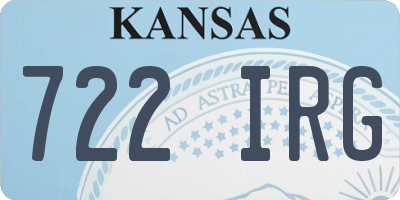 KS license plate 722IRG