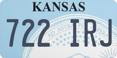 KS license plate 722IRJ