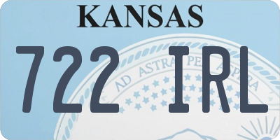 KS license plate 722IRL
