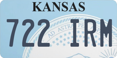 KS license plate 722IRM