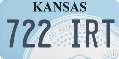 KS license plate 722IRT