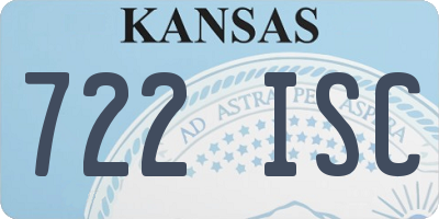 KS license plate 722ISC