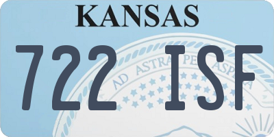 KS license plate 722ISF