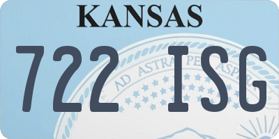 KS license plate 722ISG