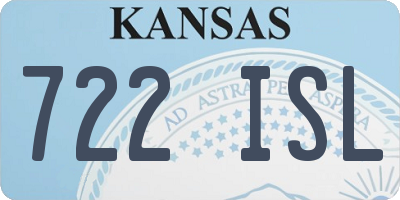 KS license plate 722ISL