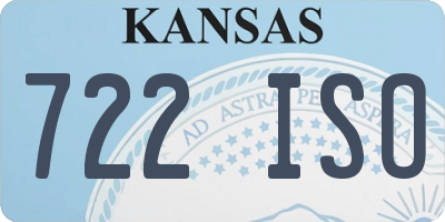KS license plate 722ISO