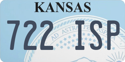 KS license plate 722ISP