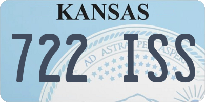 KS license plate 722ISS
