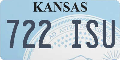 KS license plate 722ISU