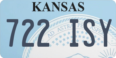 KS license plate 722ISY