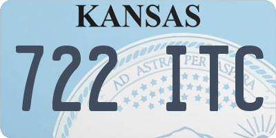 KS license plate 722ITC
