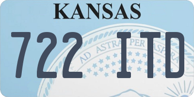 KS license plate 722ITD