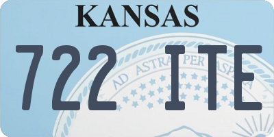 KS license plate 722ITE