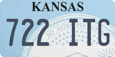KS license plate 722ITG