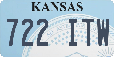 KS license plate 722ITW