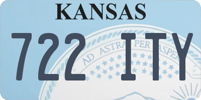 KS license plate 722ITY