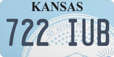 KS license plate 722IUB