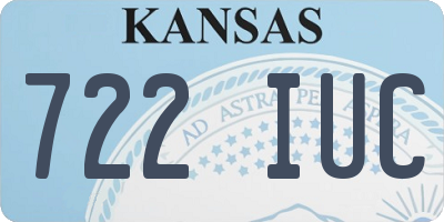 KS license plate 722IUC