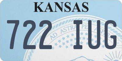 KS license plate 722IUG