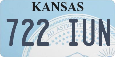 KS license plate 722IUN