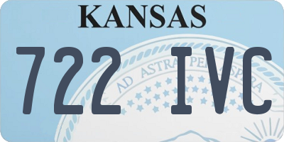 KS license plate 722IVC