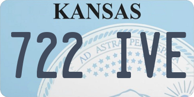 KS license plate 722IVE