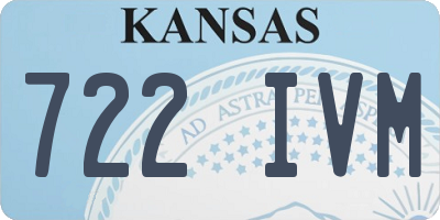 KS license plate 722IVM