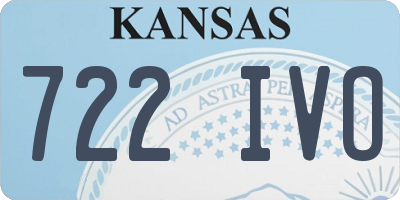 KS license plate 722IVO