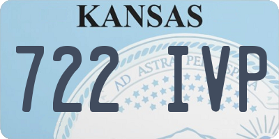 KS license plate 722IVP