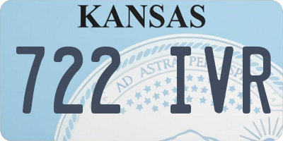 KS license plate 722IVR