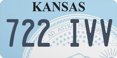 KS license plate 722IVV