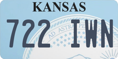 KS license plate 722IWN