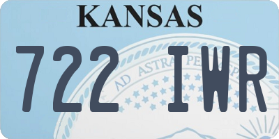 KS license plate 722IWR