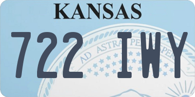 KS license plate 722IWY