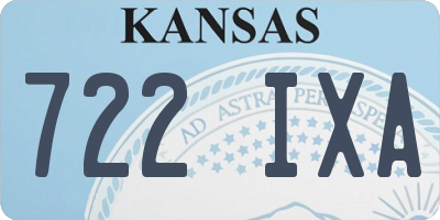 KS license plate 722IXA