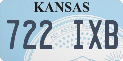 KS license plate 722IXB