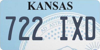 KS license plate 722IXD