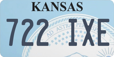 KS license plate 722IXE