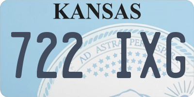 KS license plate 722IXG