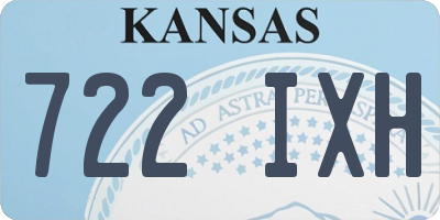 KS license plate 722IXH