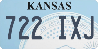 KS license plate 722IXJ
